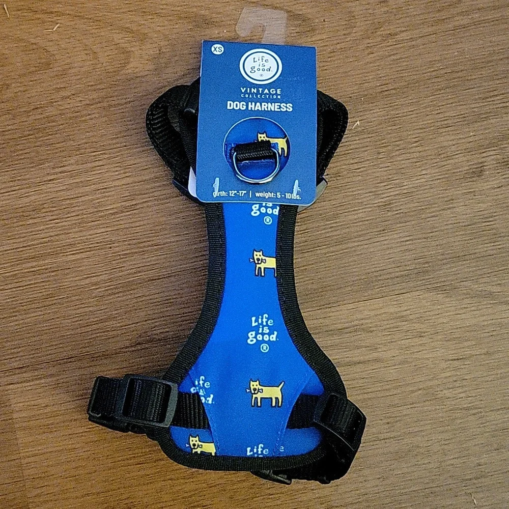 Life Is Good Rocket Dog Harness Royal Blue Yellow Black Plush Padded sz XS NEW…